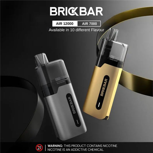 Brickbar air 7000 & 12000 puffs best for quite smoking
